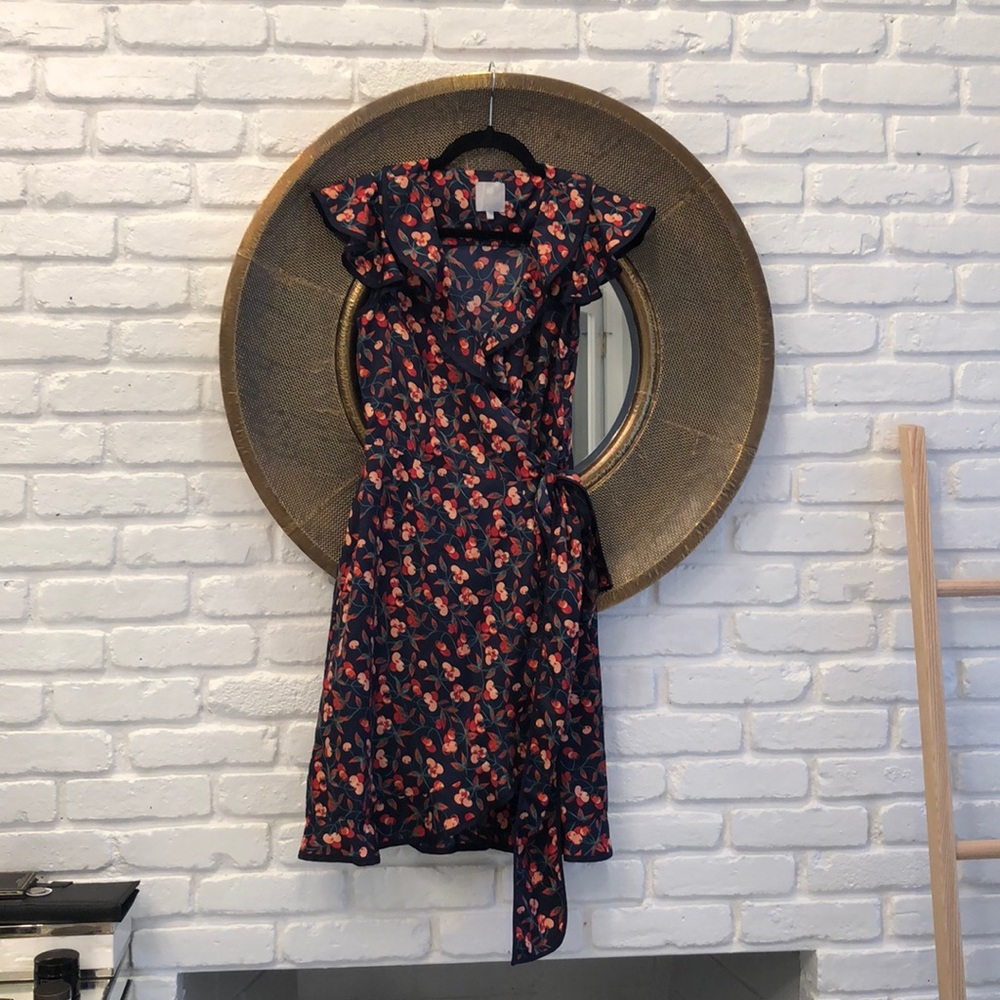 Cherry silky dress
